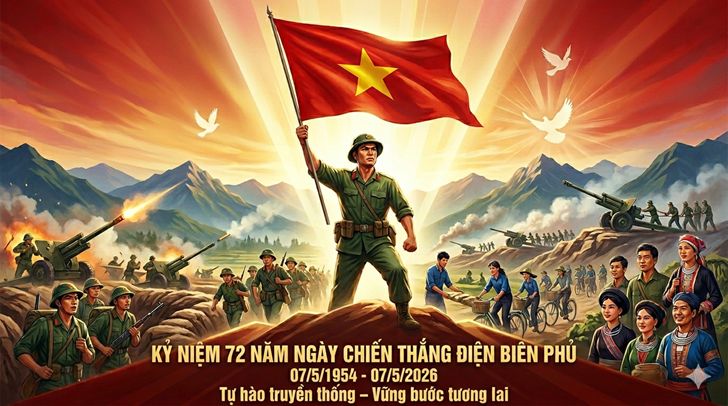 Kỷ niệm 72 năm Chiến thắng lịch sử Điện Biên Phủ (7/5/1954-7/5/2026): Tự hào về lịch sử và tin tưởng vào tương lai tươi sáng của đất nước.- Ảnh 1.