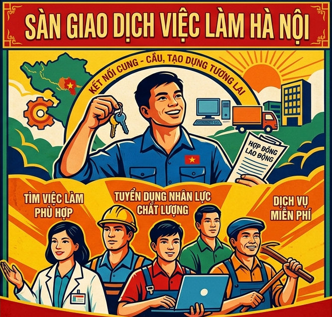 TỔ CHỨC NGÀY HỘI TƯ VẤN VÀ GIAO DỊCH VIỆC LÀM CHO NGƯỜI LAO ĐỘNG CỤM SÓC SƠN NĂM 2026- Ảnh 1.