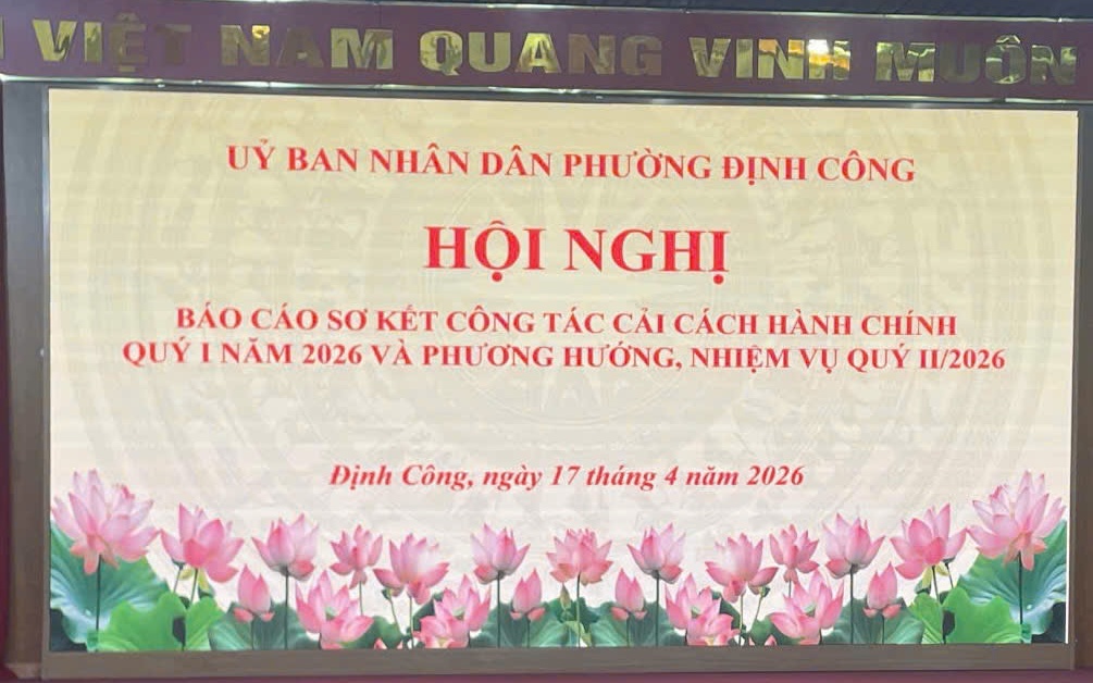 UBND phường tổ chức Hội nghị sơ kết công tác cải cách hành chính quý I/2026 và triển khai nhiệm vụ quý II/2026