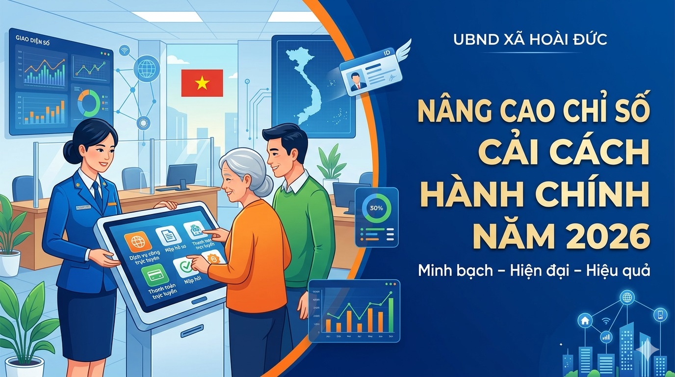 Chính quyền gần dân hơn, hành chính thực chất hơn - Hoài Đức quyết tâm đạt 100 điểm PAR INDEX năm 2026- Ảnh 1.
