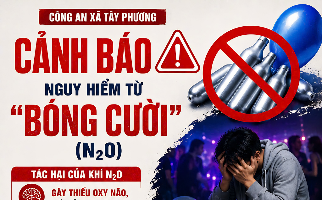 Cảnh báo nguy cơ từ việc sử dụng “bóng cười” trong thanh thiếu niên