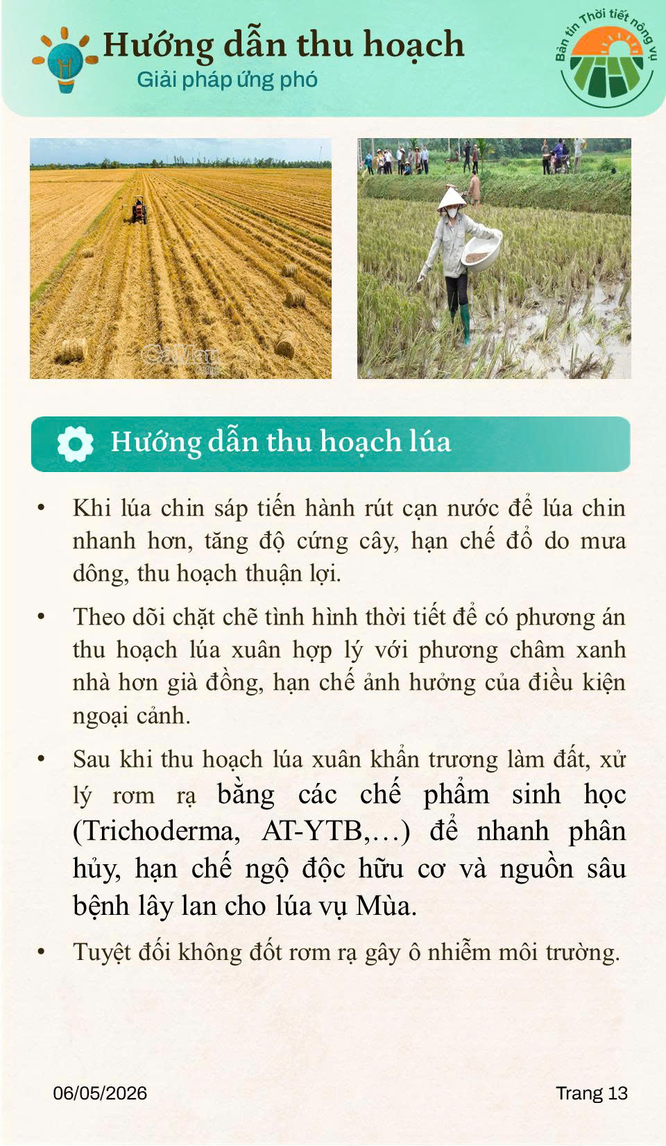 BẢN TIN THỜI TIẾT NÔNG VỤ THÁNG 5/2026- Ảnh 13.