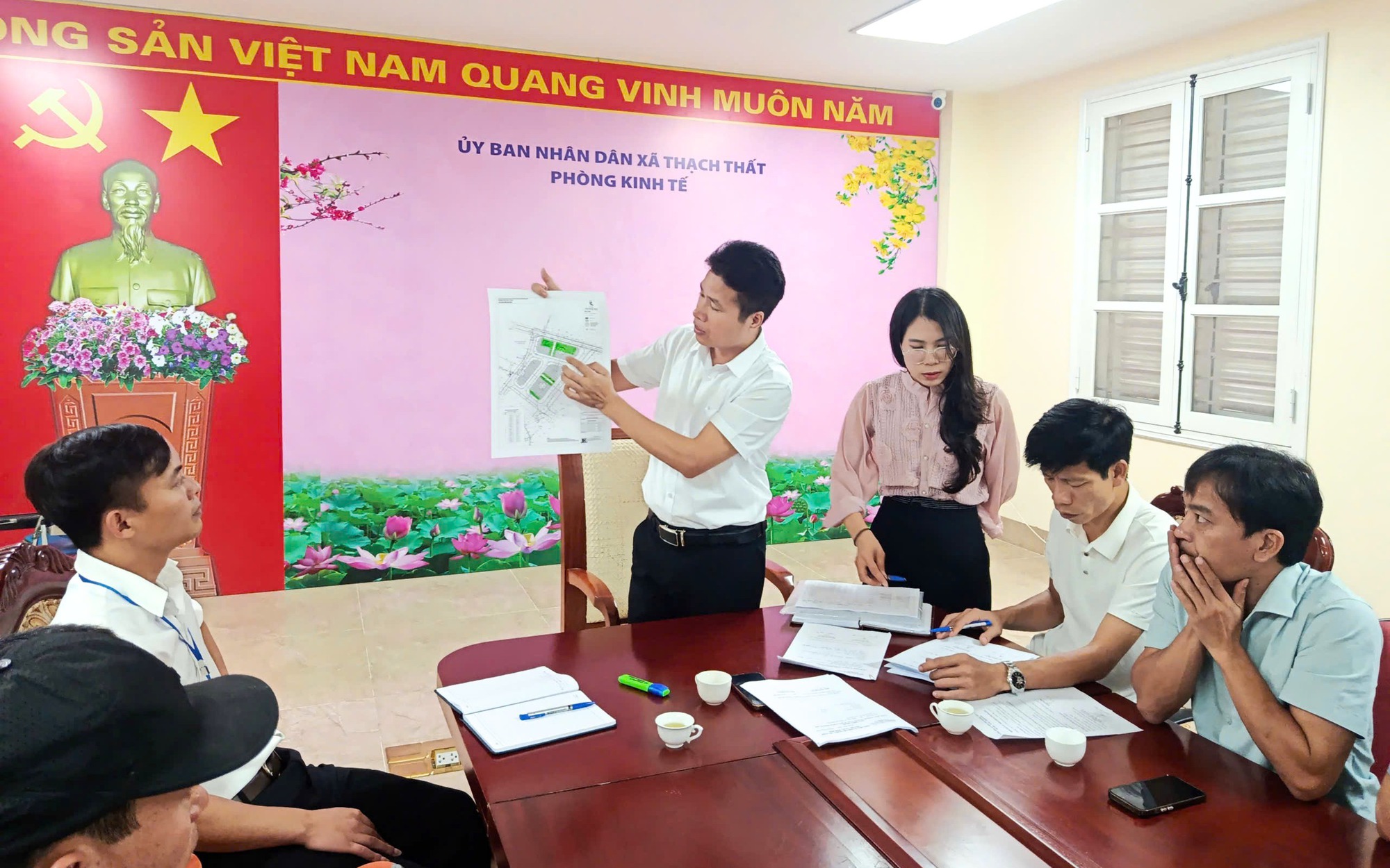 Xã Thạch Thất tổ chức hội nghị thu thập hồ sơ xét ưu tiên giao đất tái định cư (Dự án cải tạo đường 420 đoạn đi qua thị trấn Liên Quan cũ)