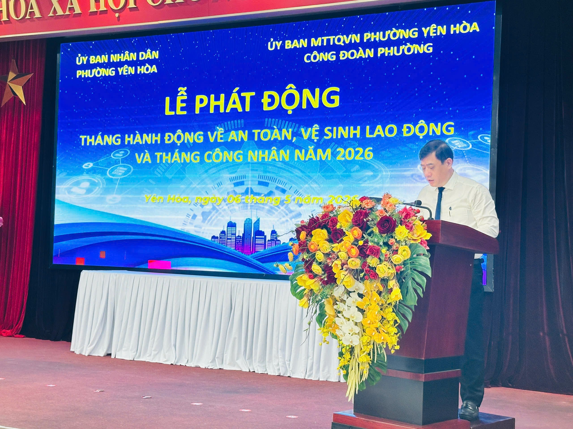 Phường Yên Hòa: Tổ chức Lễ phát động Tháng hành động về An toàn, vệ sinh lao động và Tháng Công nhân năm 2026- Ảnh 3.