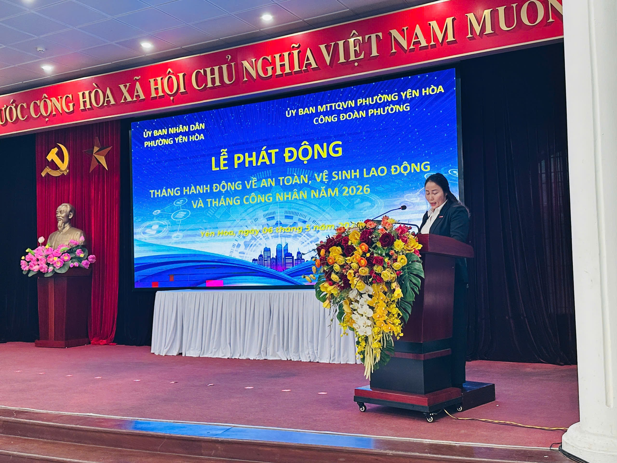 Phường Yên Hòa: Tổ chức Lễ phát động Tháng hành động về An toàn, vệ sinh lao động và Tháng Công nhân năm 2026- Ảnh 4.