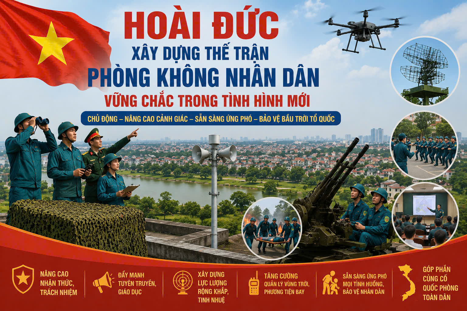 Hoài Đức xây dựng thế trận phòng không nhân dân vững chắc trong tình hình mới- Ảnh 1.