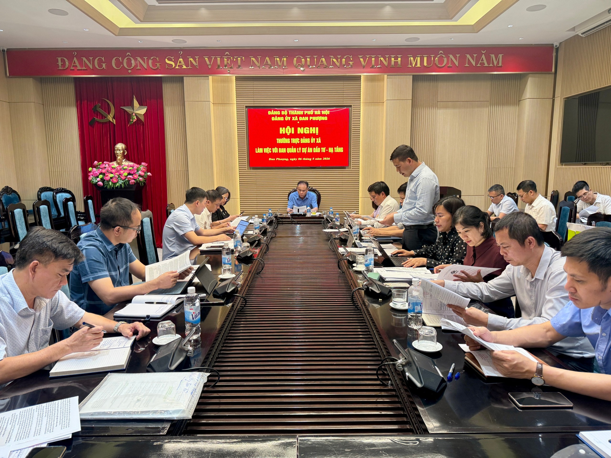 Thường trực Đảng ủy xã làm việc với Ban Quản lý dự án đầu tư - hạ tầng xã- Ảnh 2.