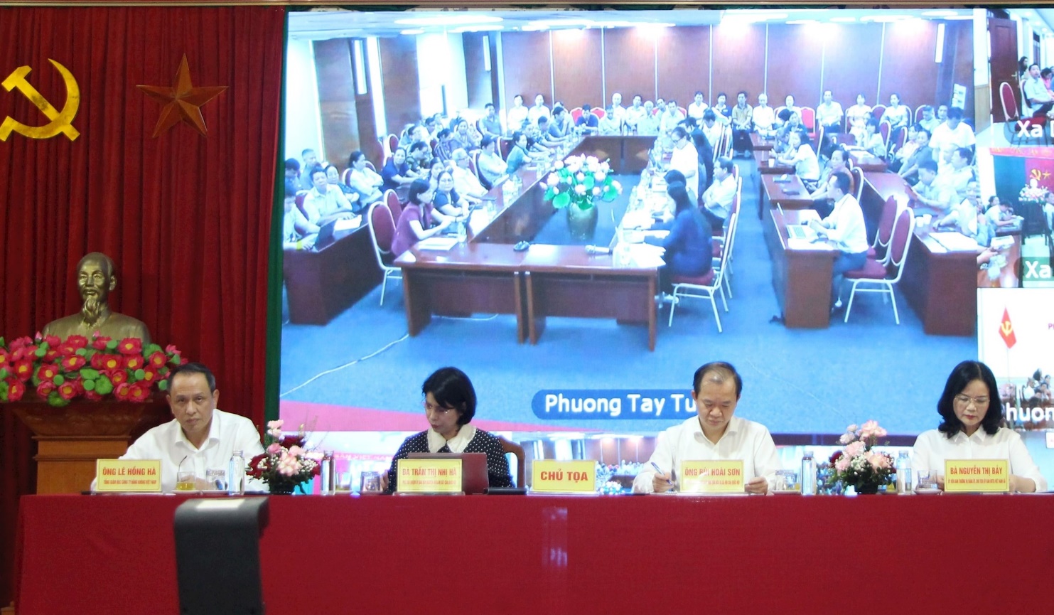 HĐND xã Hoài Đức dự hội nghị trực tuyến tiếp xúc cử tri sau kỳ họp thứ Nhất, Quốc hội khóa XVI- Ảnh 1.