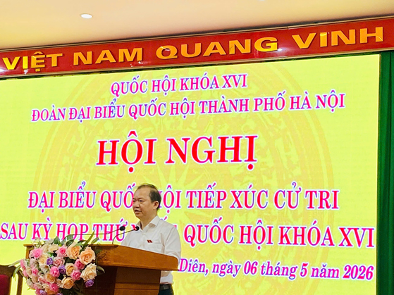 Đại biểu Quốc hội tiếp xúc cử tri sau Kỳ họp thứ nhất, Quốc hội khóa XVI tại xã Ô Diên- Ảnh 1.