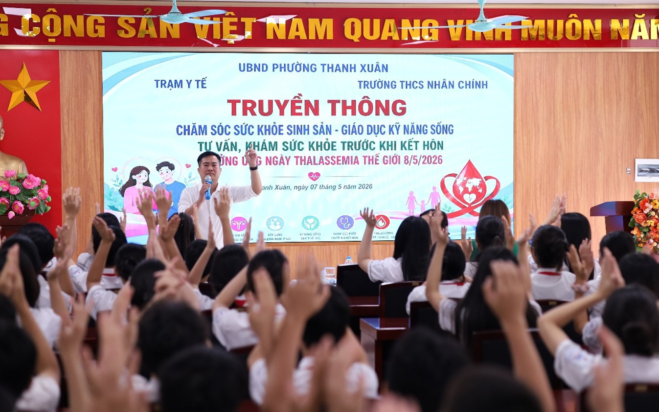 Phường Thanh Xuân tổ chức các hoạt động hưởng ứng 
Ngày Thalassemia thế giới 08/5/2026