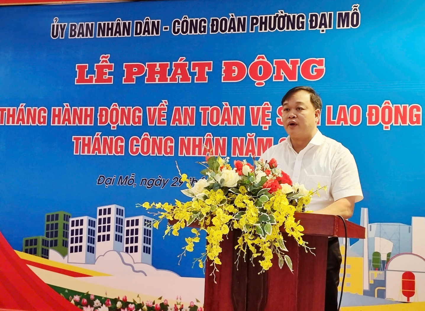 Phường Đại Mỗ phát động Tháng hành động về an toàn, vệ sinh lao động và Tháng công nhân năm 2026- Ảnh 2.