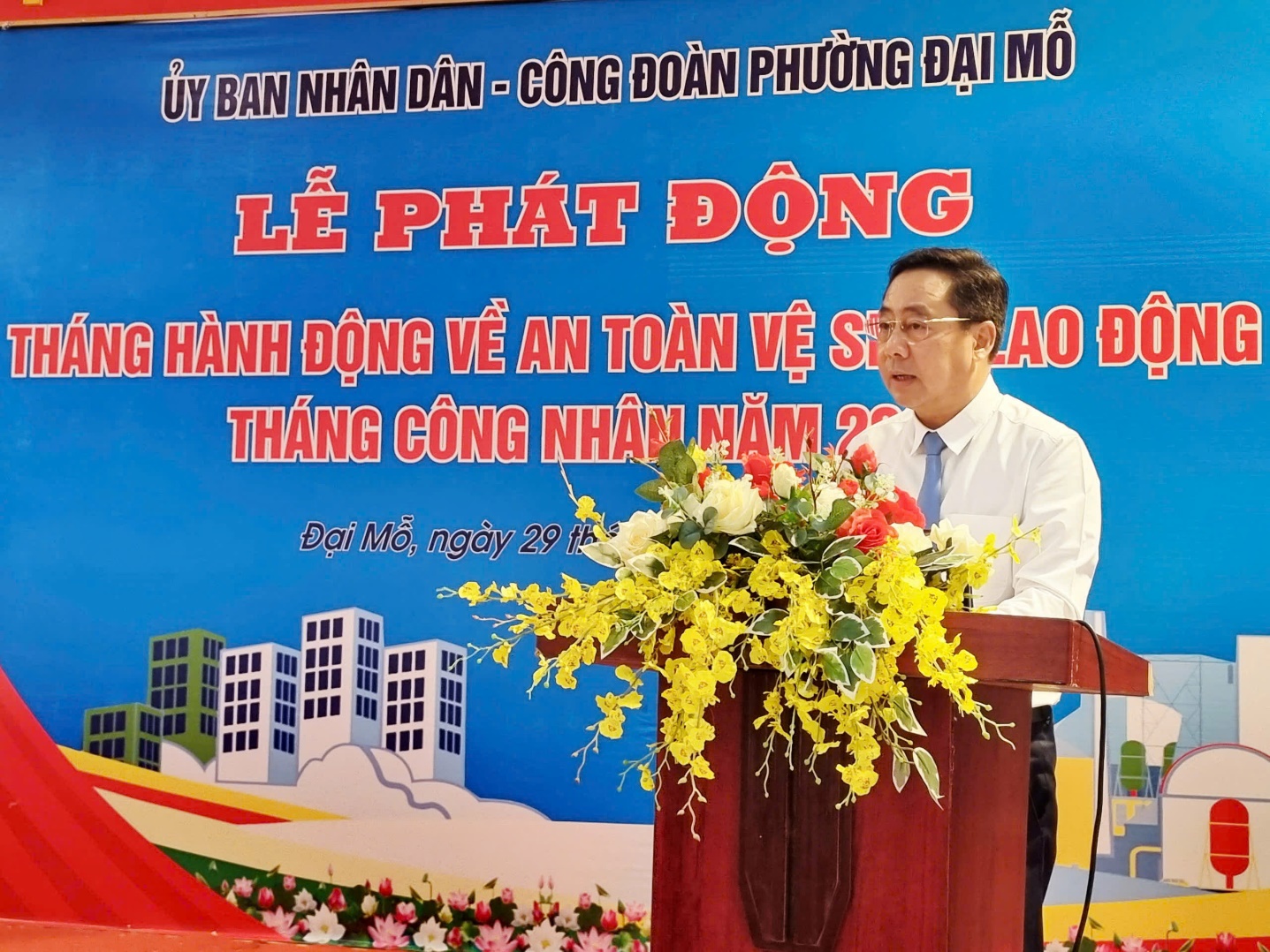 Phường Đại Mỗ phát động Tháng hành động về an toàn, vệ sinh lao động và Tháng công nhân năm 2026- Ảnh 3.