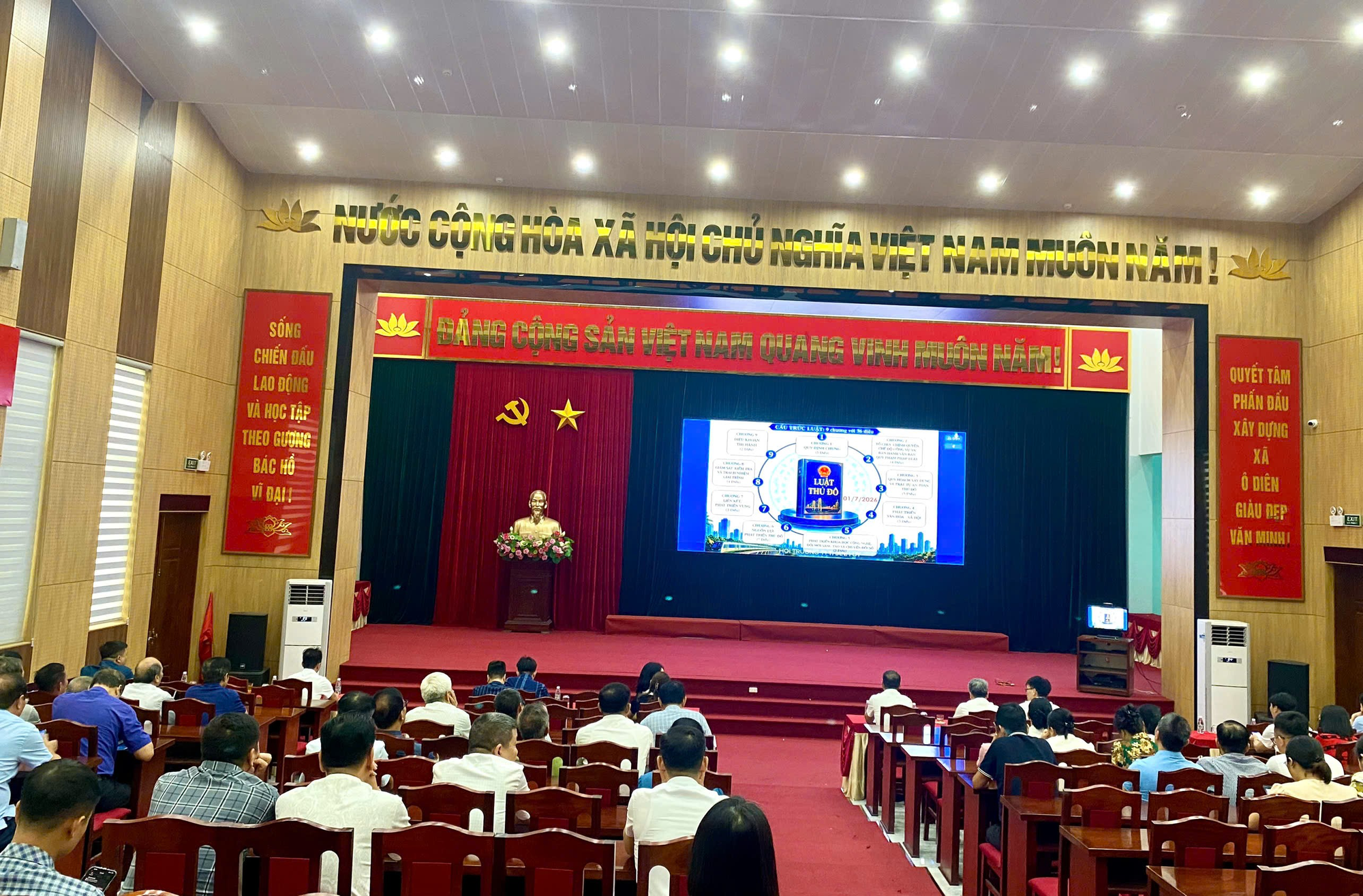 Hội nghị trực tuyến “Triển khai, thi hành Luật Thủ đô và giao ban định kỳ giữa Thành ủy - HĐND - UBND - Ủy ban MTTQ Việt Nam Thành phố Hà Nội với cơ sở- Ảnh 1.