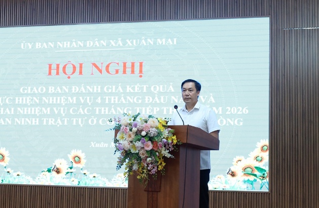 Xuân Mai: Giao ban đánh giá kết quả thực hiện nhiệm vụ 4 tháng đầu năm và triển khai nhiệm vụ các tháng tiếp theo năm 2026 của Tổ bảo vệ an ninh trật tự ở cơ sở và Đội dân phòng- Ảnh 8.
