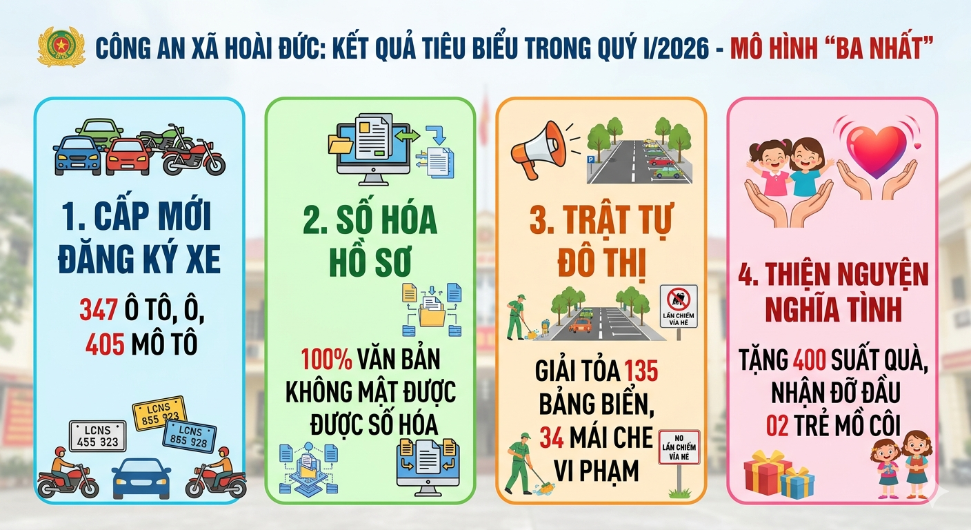 Công an xã Hoài Đức: Sức lan tỏa từ mô hình “Ba nhất” trong lòng nhân dân- Ảnh 1.