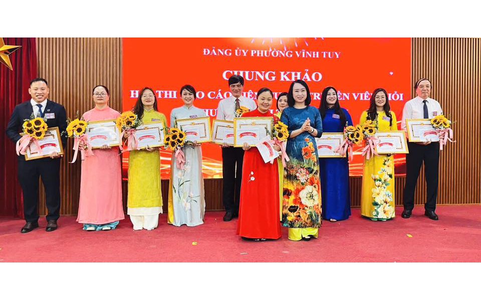 CHUNG KHẢO HỘI THI BÁO CÁO VIÊN, TUYÊN TRUYỀN VIÊN GIỎI PHƯỜNG VĨNH TUY NĂM 2026