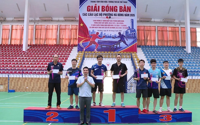 Sôi nổi Giải bóng bàn các câu lạc bộ phường Hà Đông năm 2026