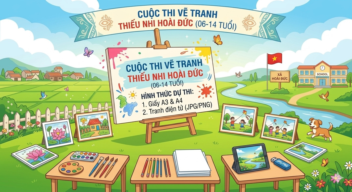 Hoài Đức phát động cuộc thi vẽ tranh “Thiếu nhi nói không với ma túy”- Ảnh 1.
