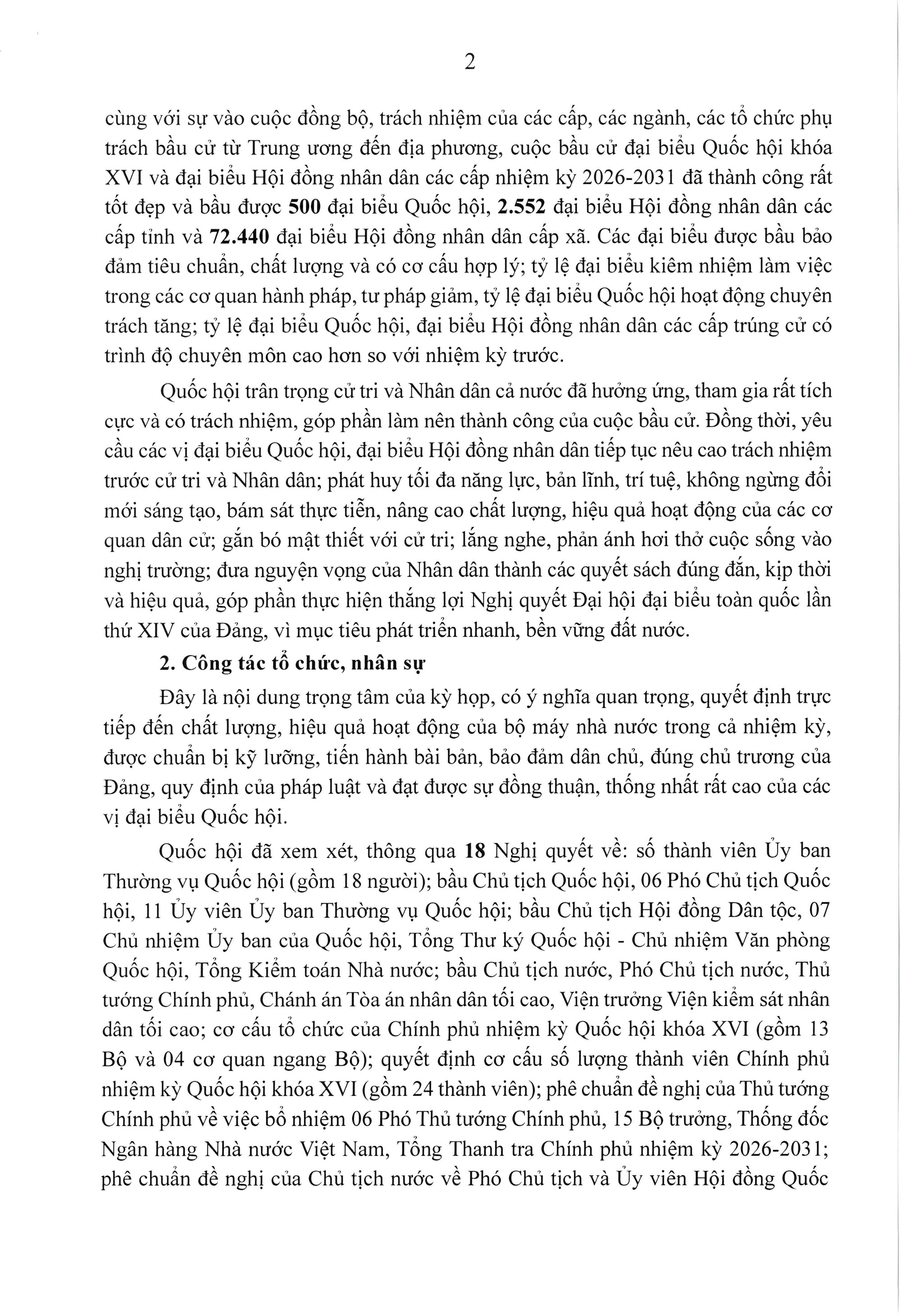 Đề cương tuyên truyền kết quả Kỳ họp thứ nhất, Quốc hội khóa XVI- Ảnh 2.