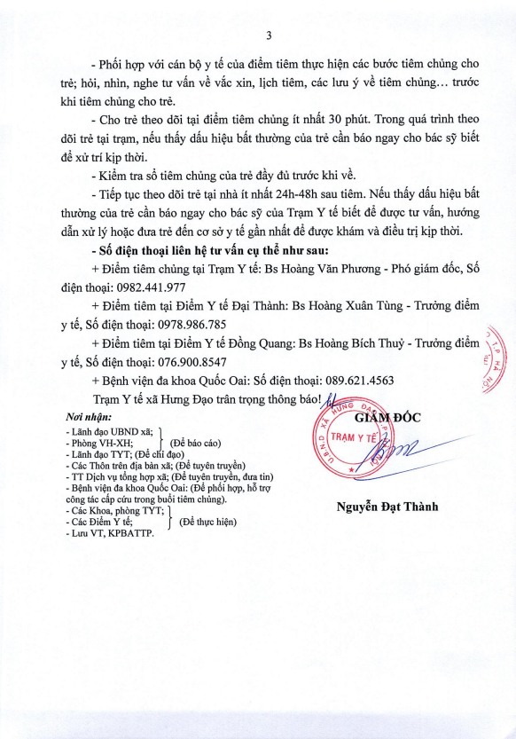 THÔNG BÁO
Về việc Tổ chức các buổi tiêm chủng thường xuyên trên địa bàn xã Hưng Đạo tháng 6 năm 2026- Ảnh 3.