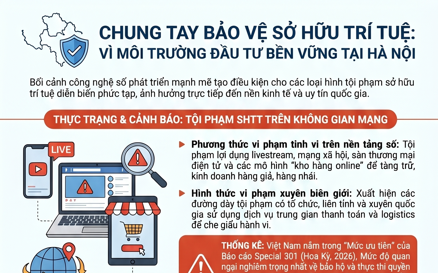 Tuyên truyền công tác tăng cường phòng, chống tội
phạm và vi phạm pháp luật về xâm phạm sở hữu trí tuệ trên địa bàn thành phố Hà Nội