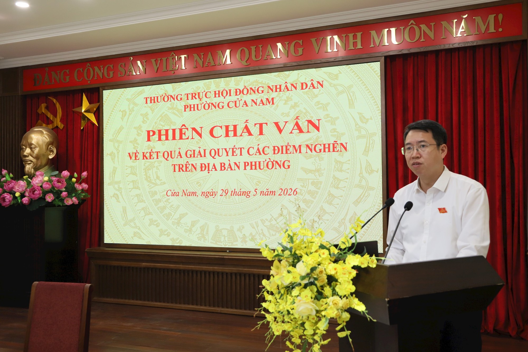 HĐND phường Cửa Nam kiện toàn nhân sự chủ chốt và chất vấn về giải quyết các điểm nghẽn- Ảnh 3.