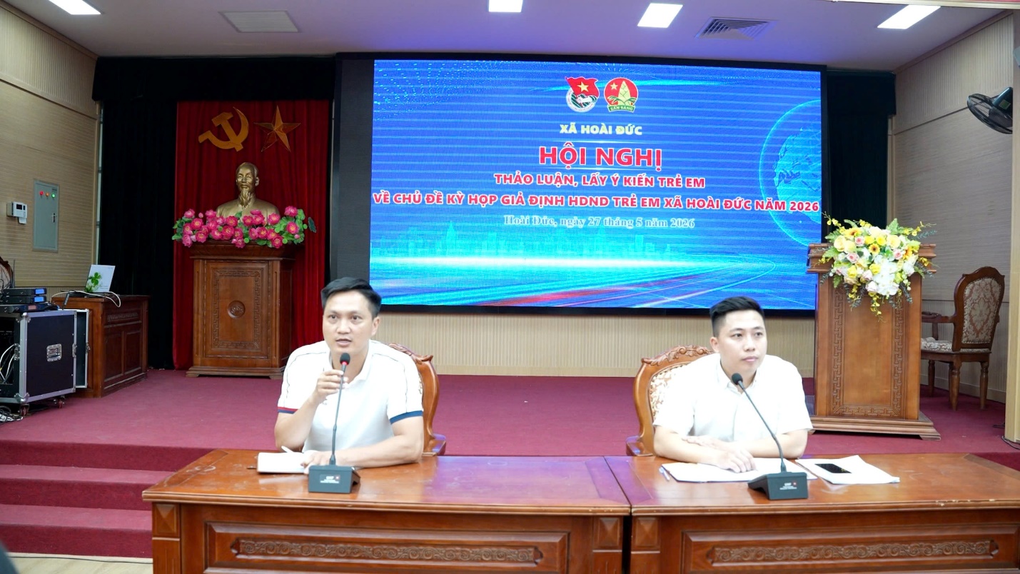 50 "đại biểu nhí" sôi nổi đóng góp ý kiến cho kỳ họp giả định HĐND trẻ em xã Hoài Đức năm 2026- Ảnh 4.