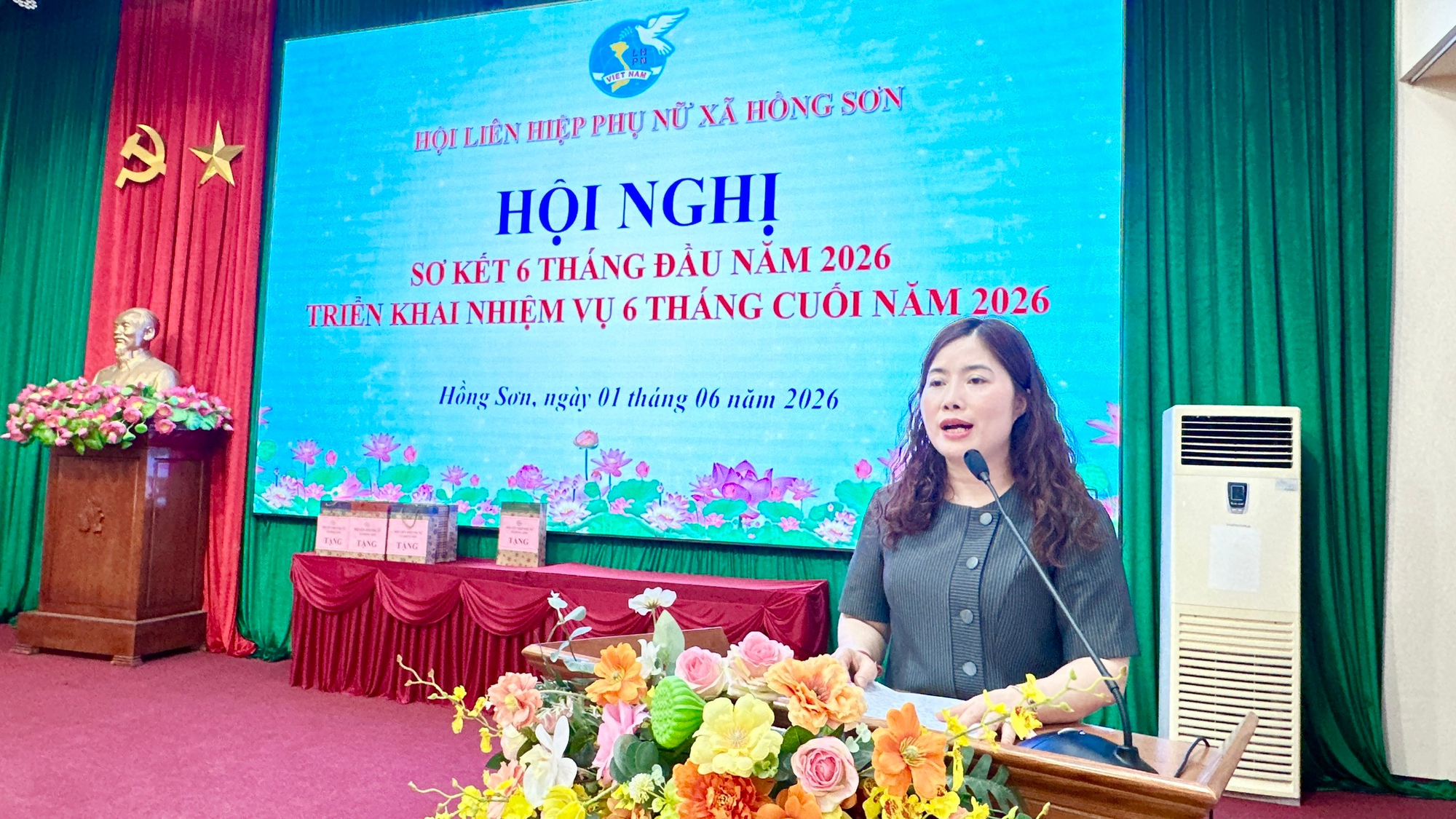 Hội LHPN xã Hồng Sơn sơ kết công tác Hội 6 tháng đầu năm và triển khai nhiệm vụ 6 tháng cuối năm 2026- Ảnh 2.