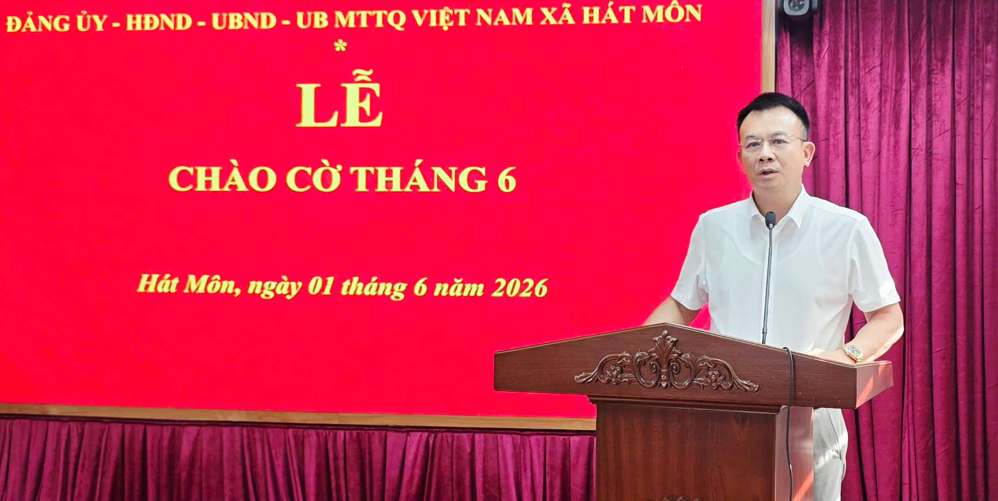 Hát Môn chào cờ đầu tháng đánh giá kết quả thực tháng 5; triển khai nhiệm vụ trọng tâm tháng 6/2026 và tiếp tục duy trì, lan tỏa cuộc thi” Tôi kể về tôi” trong học tập và làm theo tư tưởng, đạo đức, phong cách Hồ Chí Minh.- Ảnh 5.