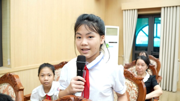 50 "đại biểu nhí" sôi nổi đóng góp ý kiến cho kỳ họp giả định HĐND trẻ em xã Hoài Đức năm 2026- Ảnh 9.
