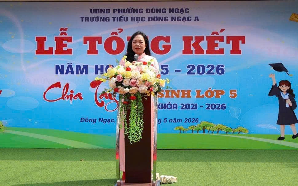 Trường Tiểu học Đông Ngạc A tổ chức Lễ Tổng kết và chia tay học sinh lớp 5 năm học 2025-2026