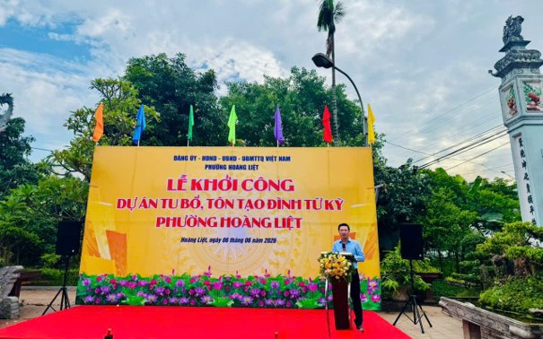 Lễ khởi công Dự án tu bổ, tôn tạo Đình Tứ Kỳ, phường Hoàng Liệt; Ra quân hưởng ứng phong trào “Toàn dân chung tay bảo vệ môi trường, vì Thủ đô xanh - sạch - đẹp”