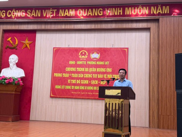Lễ khởi công Dự án tu bổ, tôn tạo Đình Tứ Kỳ, phường Hoàng Liệt; Ra quân hưởng ứng phong trào “Toàn dân chung tay bảo vệ môi trường, vì Thủ đô xanh - sạch - đẹp”- Ảnh 4.