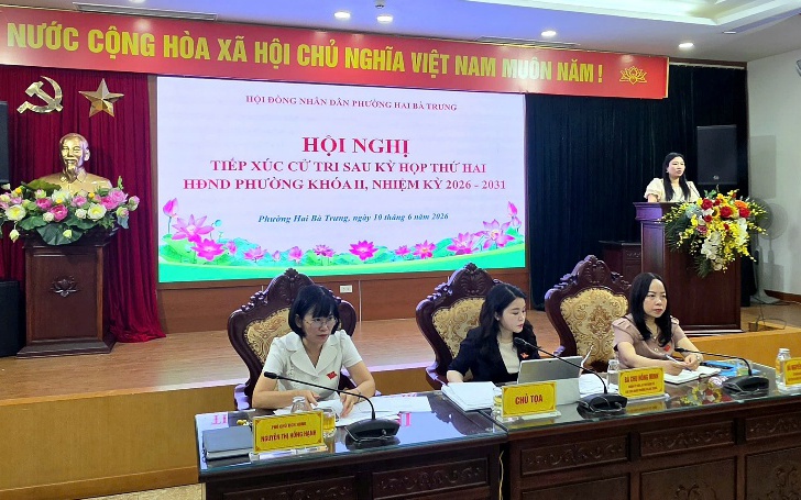 Phường Hai Bà Trưng tổ chức thành công Hội nghị tiếp xúc cử tri sau kỳ họp thứ hai HĐND phường khóa II