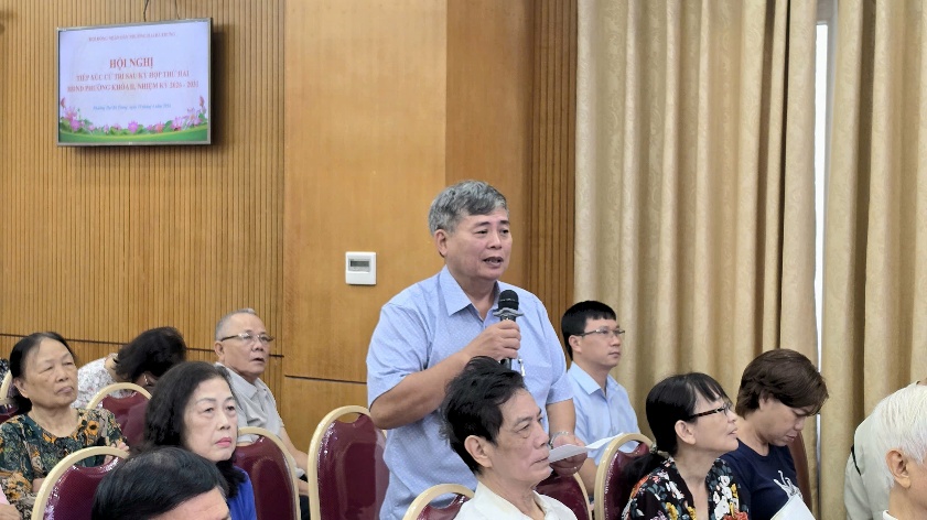 Phường Hai Bà Trưng tổ chức thành công Hội nghị tiếp xúc cử tri sau kỳ họp thứ hai HĐND phường khóa II- Ảnh 2.