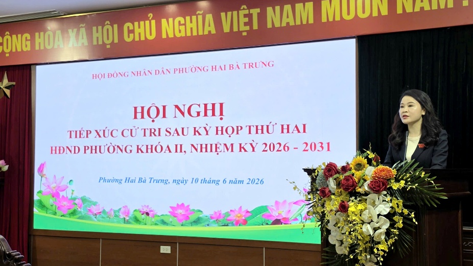 Phường Hai Bà Trưng tổ chức thành công Hội nghị tiếp xúc cử tri sau kỳ họp thứ hai HĐND phường khóa II- Ảnh 3.