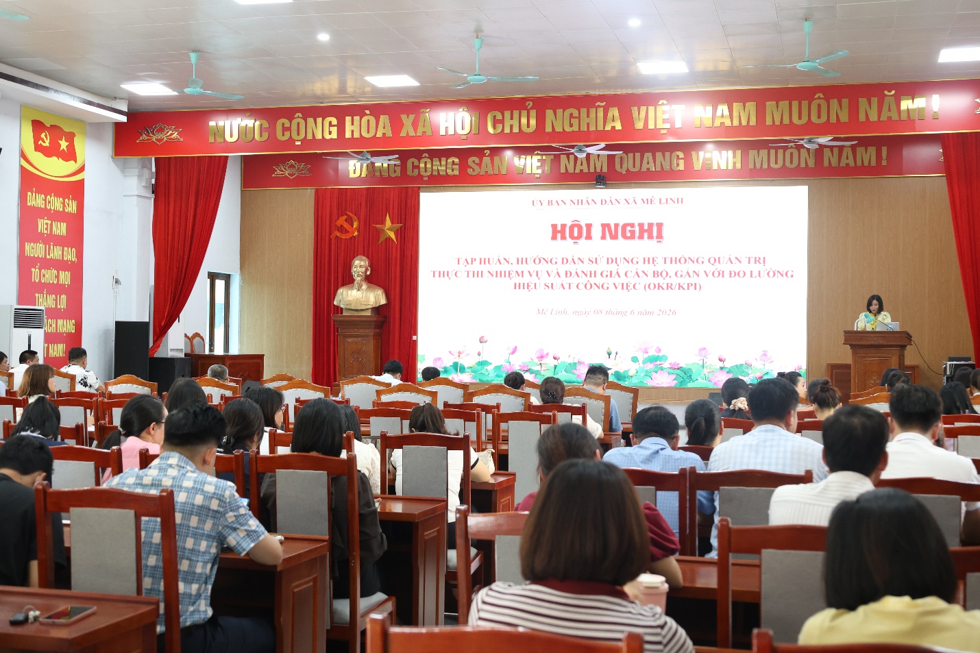 Mê Linh: Tập huấn hướng dẫn sử dụng hệ thống quản trị thực thi nhiệm vụ và đánh giá cán bộ, gắn đo lường hiệu suất công việc (OKR/KPI)- Ảnh 1.