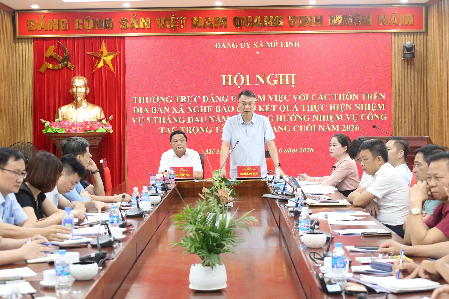 Thường trực Đảng ủy xã Mê Linh làm việc với các thôn trên địa bàn xã- Ảnh 6.