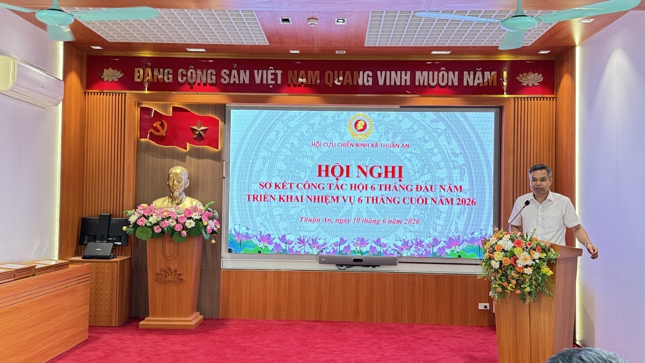 Hội Cựu chiến binh xã Thuận An sơ kết công tác Hội 6 tháng đầu năm 2026- Ảnh 1.