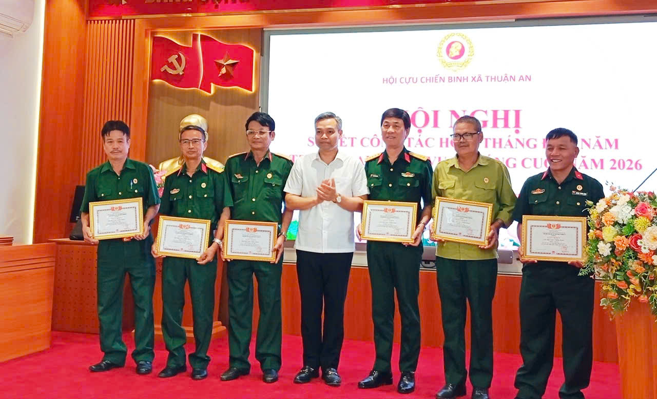 Hội Cựu chiến binh xã Thuận An sơ kết công tác Hội 6 tháng đầu năm 2026- Ảnh 2.