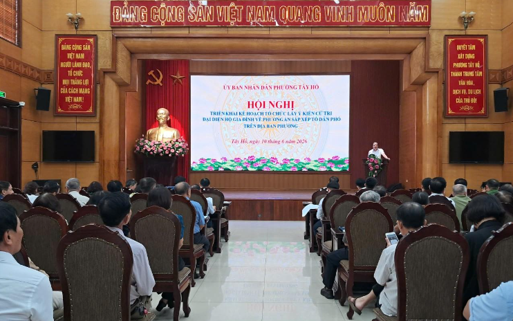 Phường Tây Hồ tổ chức Hội nghị triển khai Kế hoạch lấy ý kiến nhân dân về phương án sắp xếp tổ dân phố