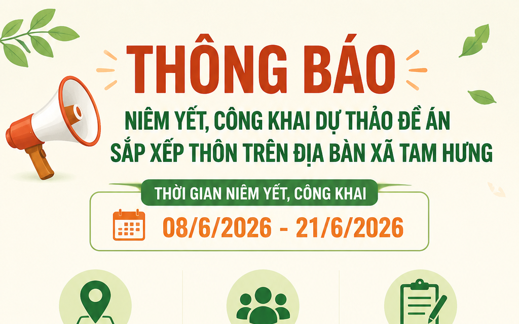 (DỰ THẢO) ĐỀ ÁN: Sắp xếp thôn trên địa bàn xã Tam Hưng