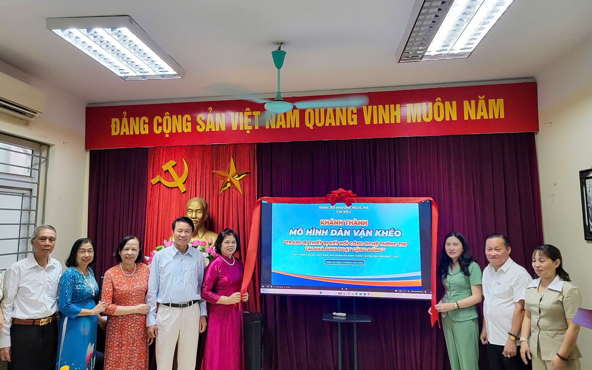 Khánh thành mô hình dân vận khéo “Trang thiết bị kết nối công nghệ thông tin” tại Địa bàn dân cư số 1