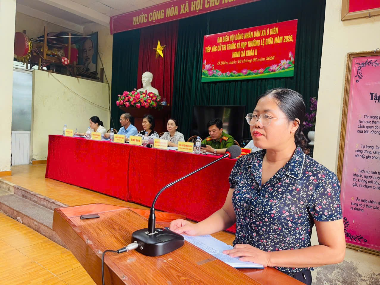 Tổ đại biểu số 7 HĐND xã Ô Diên tiếp xúc cử tri khu vựcTân Lập trước kỳ họp thường lệ giữa năm 2026- Ảnh 5.