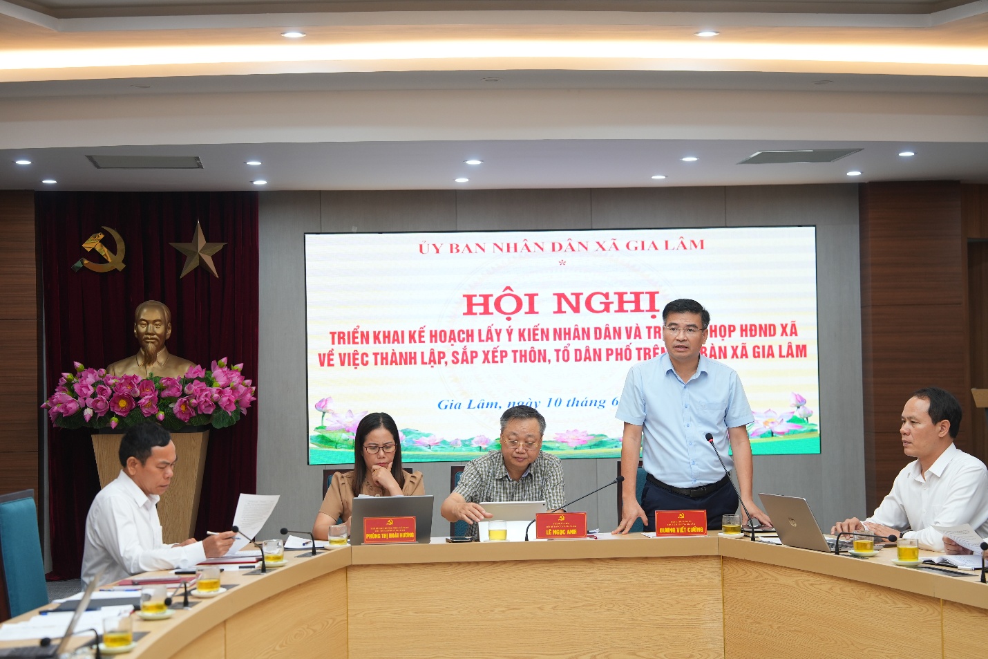Xã Gia Lâm triển khai kế hoạch lấy ý kiến nhân dân về sắp xếp thôn, tổ dân phố- Ảnh 4.