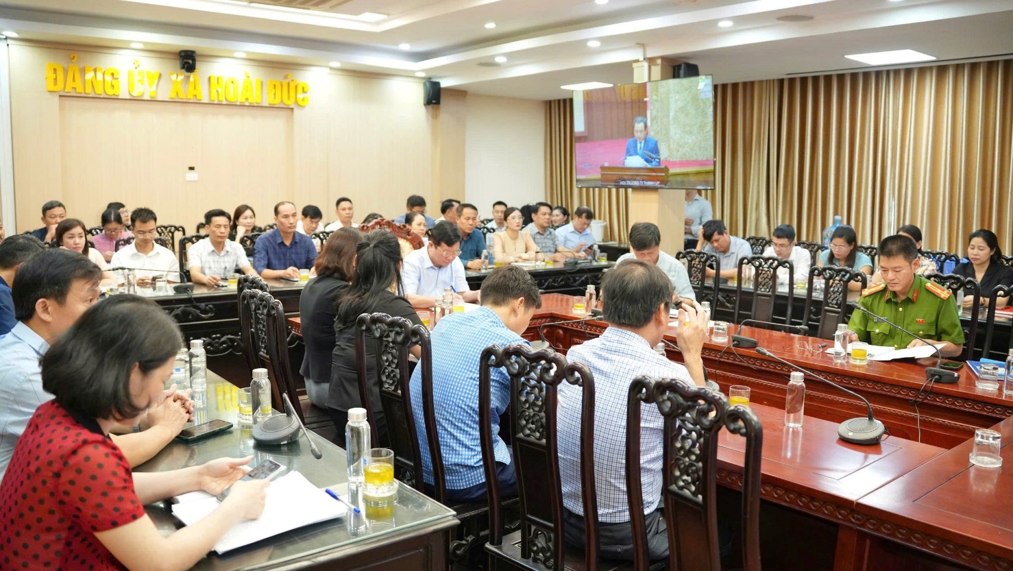 Ban Thường vụ Đảng ủy xã tổ chức tiếp sóng Hội nghị sơ kết 01 năm vận hành chính quyền địa phương 02 cấp trên địa bàn Thành phố từ điểm cầu của Thành ủy- Ảnh 6.