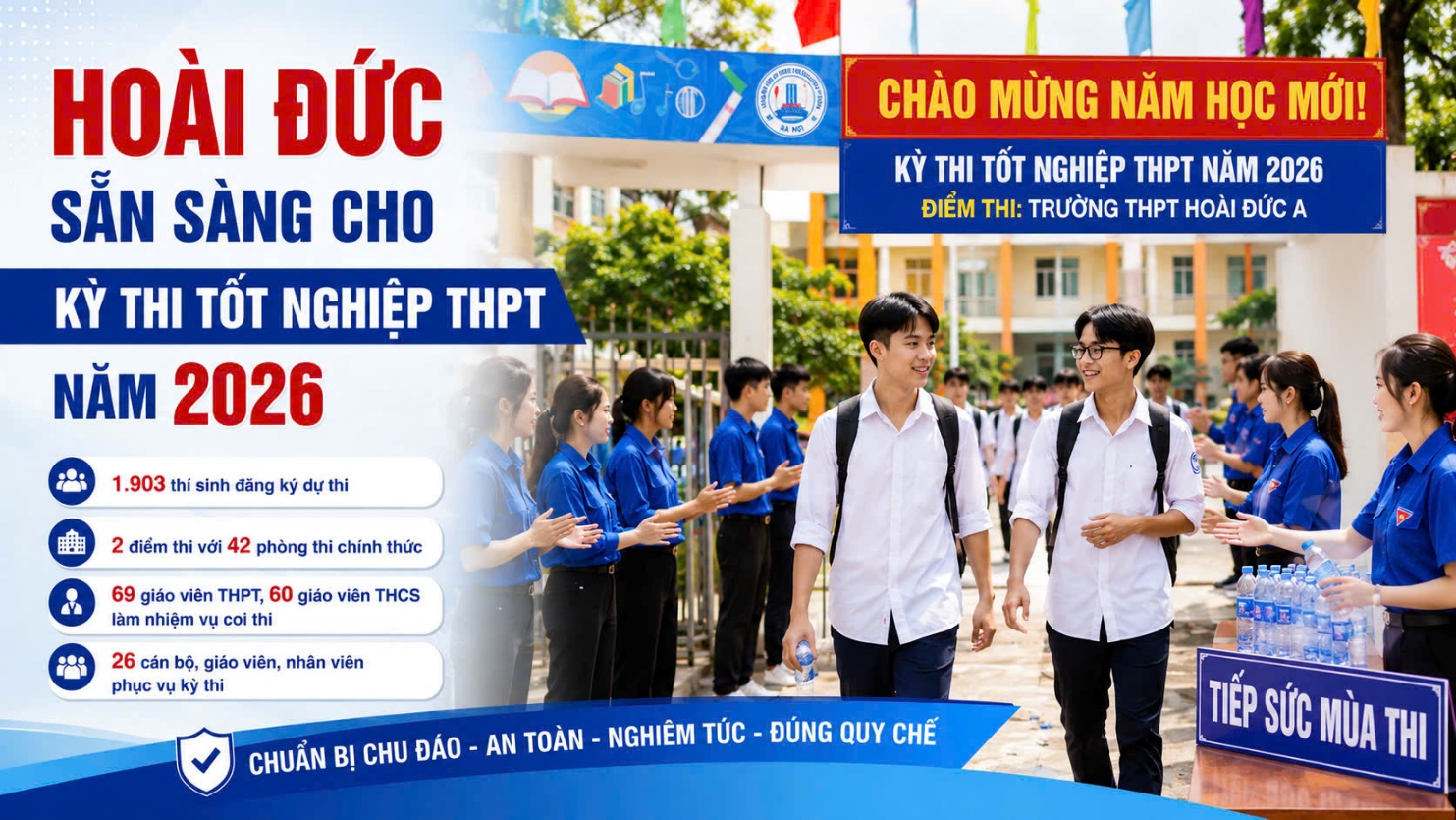 Hoài Đức sẵn sàng cho kỳ thi tốt nghiệp THPT năm 2026- Ảnh 1.