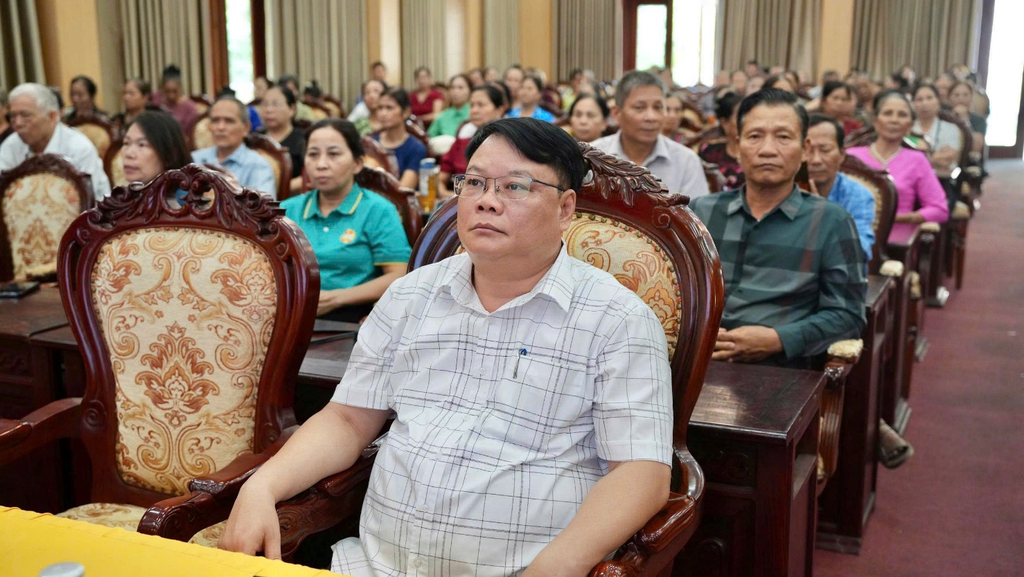 Hội Nông dân xã Hoài Đức tổ chức Hội nghị tuyên truyền tập trung tích tụ ruộng đất nông nghiệp để tổ chức sản xuất năm 2026.- Ảnh 1.