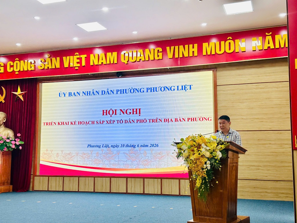 PHƯỜNG PHƯƠNG LIỆT: TỔ CHỨC HỘI NGHỊ TRIỂN KHAI PHƯƠNG ÁN SẮP XẾP TỔ DÂN PHỐ TRÊN ĐỊA BÀN- Ảnh 3.