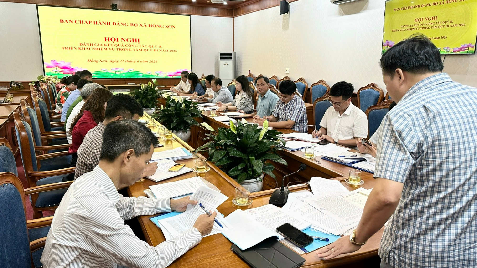 Ban Chấp hành Đảng bộ xã Hồng Sơn tổ chức Hội nghị đánh giá kết quả công tác quý II và triển khai nhiệm vụ quý III năm 2026- Ảnh 2.